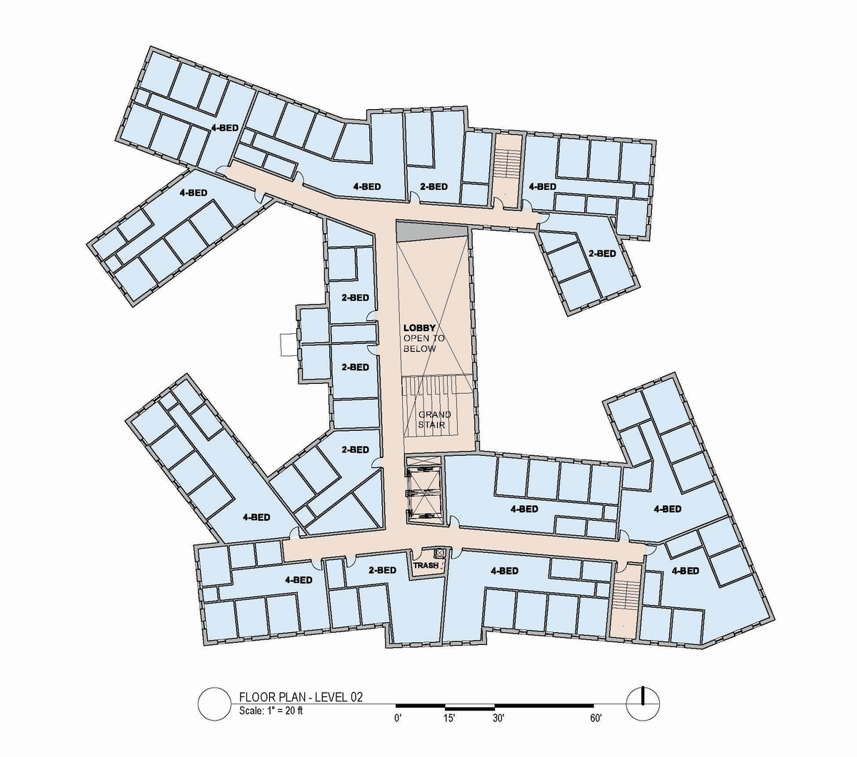 美国奥林匹亚广场学生公寓-几何形状组合建筑