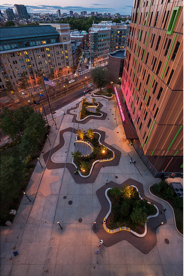 麻省艺术与设计学院宿舍楼广场景观设计